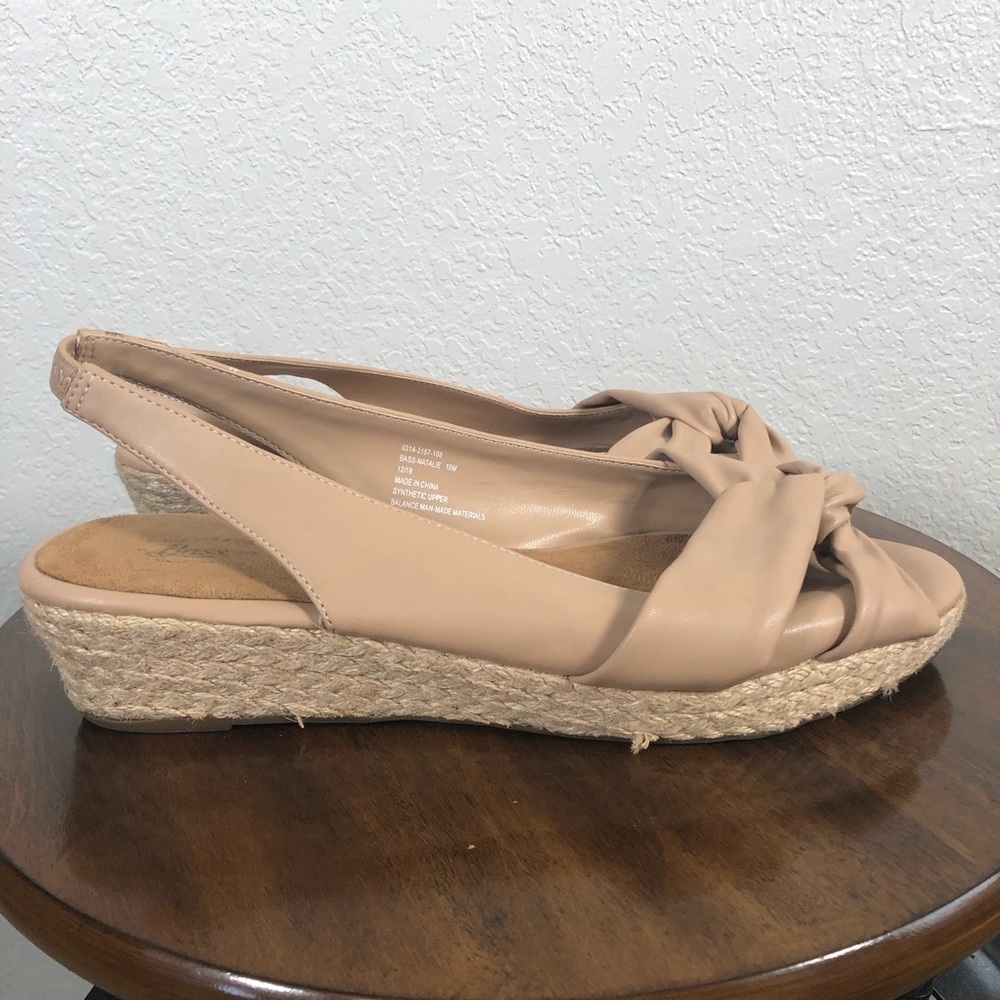 G.H. Bass Natalie Knot Slingback Wedges Nude